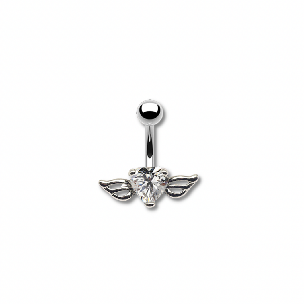 Winged Heart Belly Ring