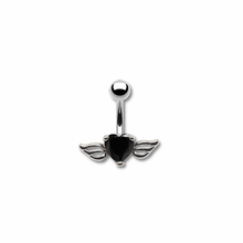 Load image into Gallery viewer, Winged Heart Belly Ring
